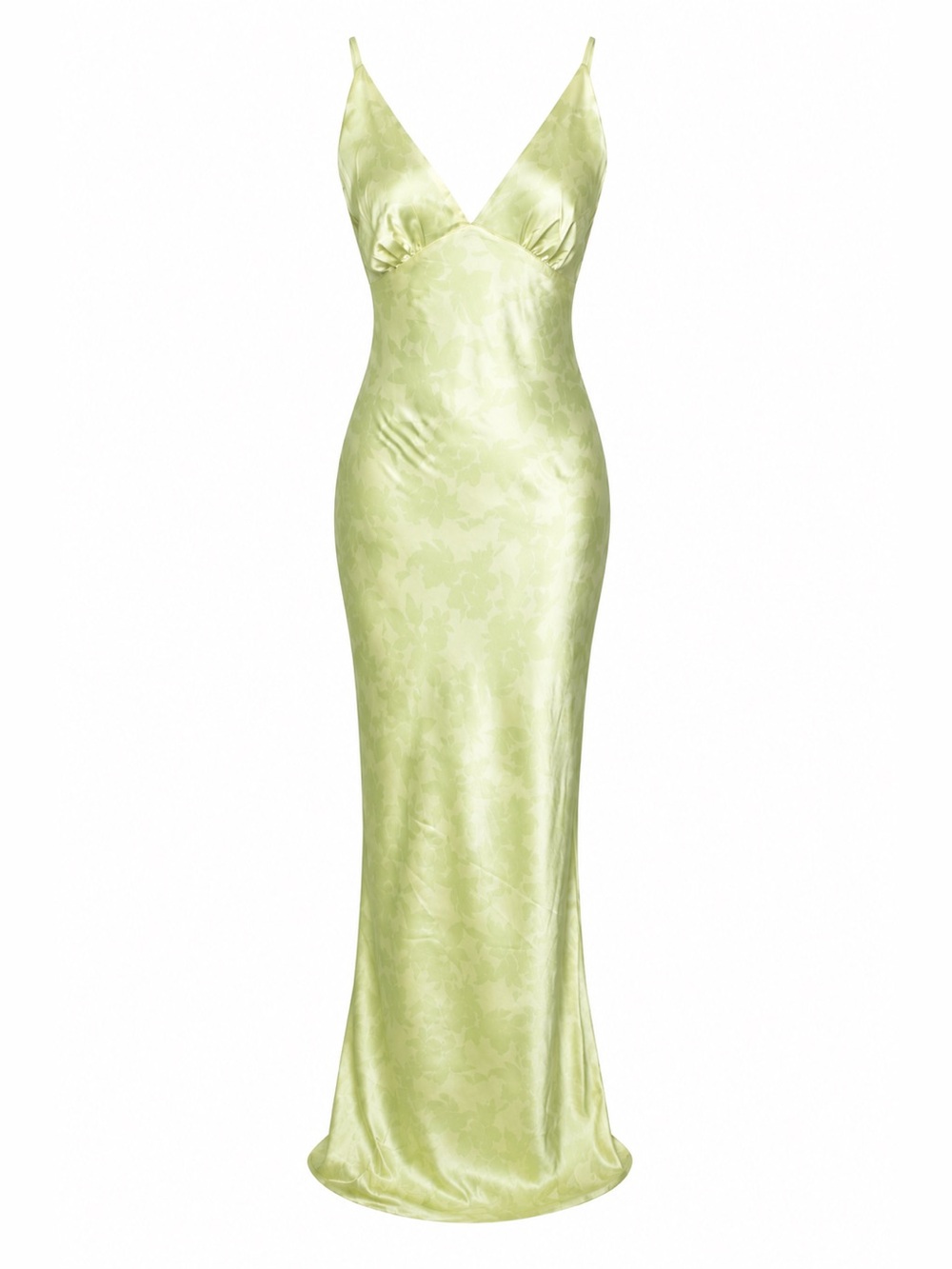 Peppermayo Satin Slip Maxi Dress Sage Floral Fairycore Coquette Formal NWT Sz 2